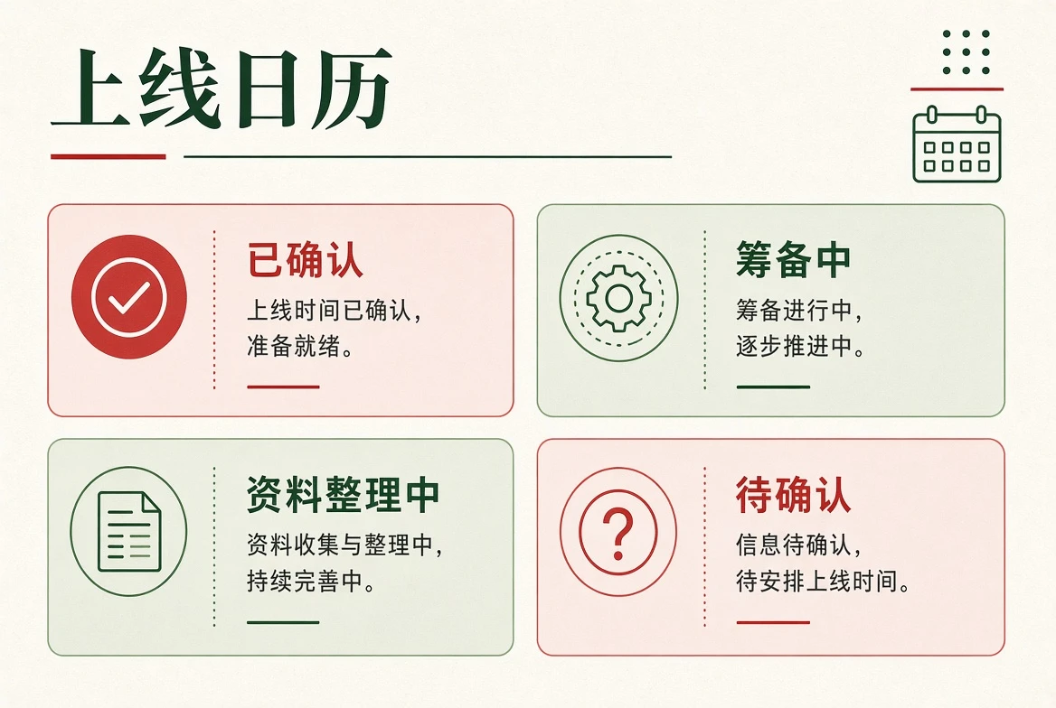 上线日历